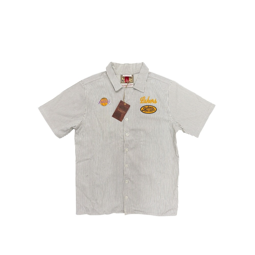 Los Angeles Lakers Mitchell & Ness Kobe Bryant Button Up Short Sleeve Shirt L